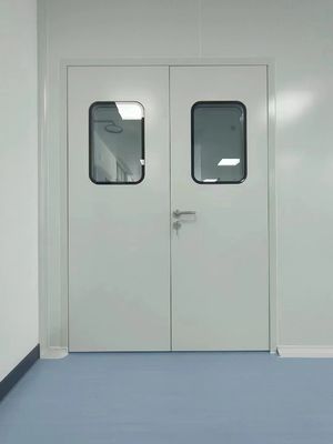 kopen Stalen verzegelde modulaire schoonruimte deur handleiding dubbele deur glad oppervlak online manufacture